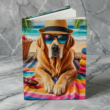 Golden Retriever Beach Day Sunglasses Hat