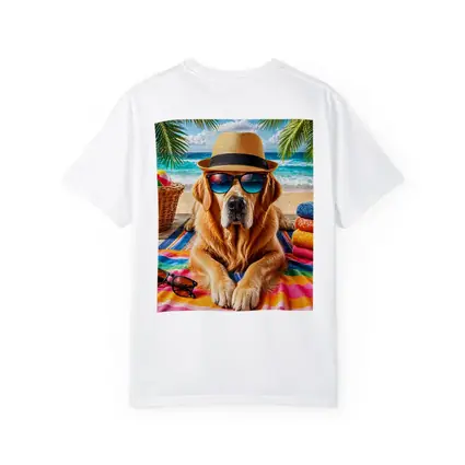 Golden Retriever Beach Day Sunglasses Hat