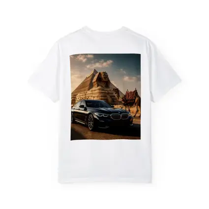 Black BMW Five Series Egypt Sphinx Background