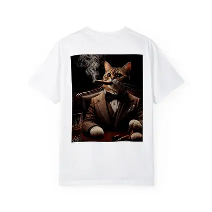 Boss Cat Smoking Cigar in Suit