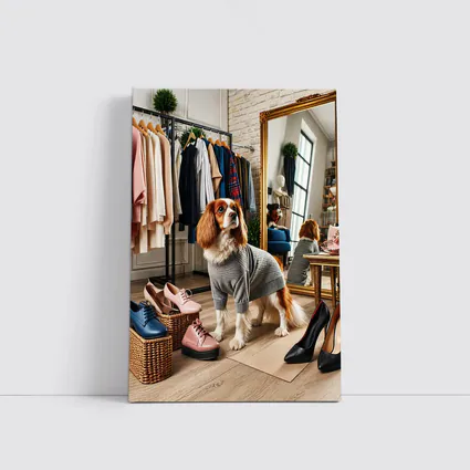 Cavalier King Charles Spaniel Fashion Boutique Scene