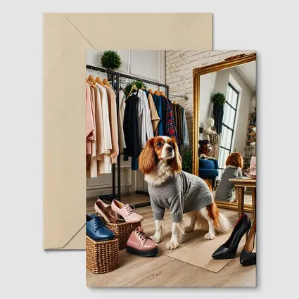 Cavalier King Charles Spaniel Fashion Boutique Scene