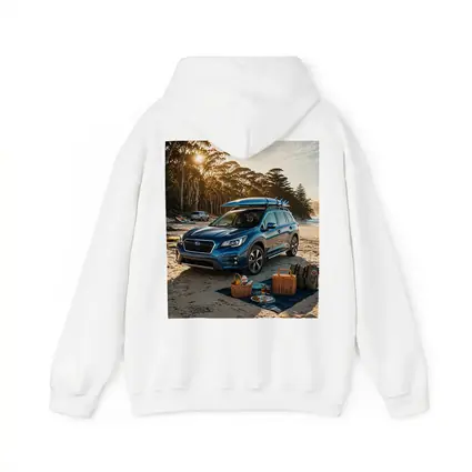 Subaru Ascent Blue SUV Beach Picnic Scene