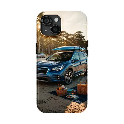Subaru Ascent Blue SUV Beach Picnic Scene