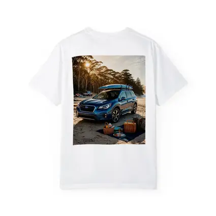 Subaru Ascent Blue SUV Beach Picnic Scene