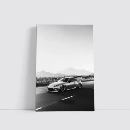 Toyota GR86 Black White Mountain Road Drive