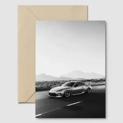 Toyota GR86 Black White Mountain Road Drive