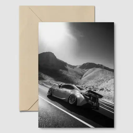 Subaru BRZ Black White Desert Mountain Road