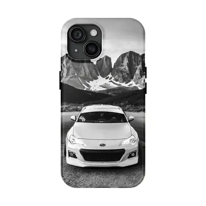 Subaru BRZ Black White Mountain Road