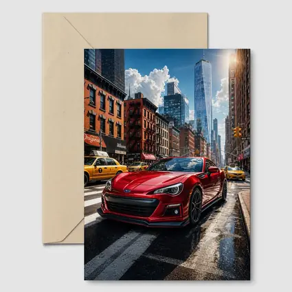 Subaru BRZ Red Sports Car New York City
