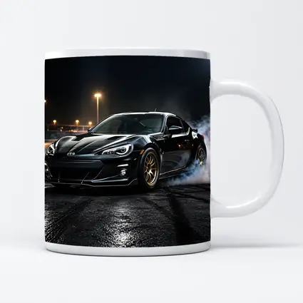 Subaru BRZ Black Drifting Night Track