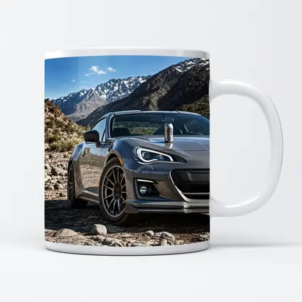Subaru BRZ Gray Sports Car Mountain Setting