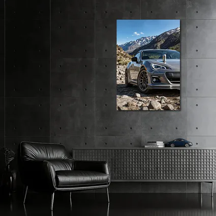Subaru BRZ Gray Sports Car Mountain Setting