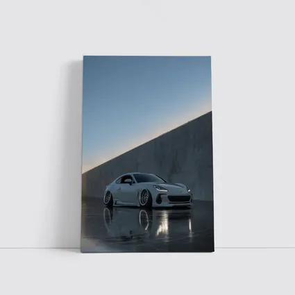 Subaru BRZ Slammed White Marble Wall