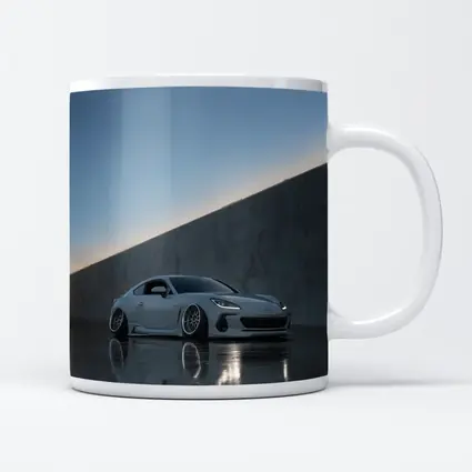 Subaru BRZ Slammed White Marble Wall