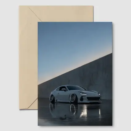 Subaru BRZ Slammed White Marble Wall