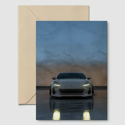 Subaru BRZ Front View Marble Background