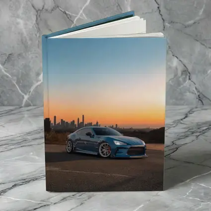 Subaru BRZ Blue Stance City Sunset