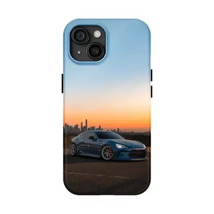 Subaru BRZ Blue Stance City Sunset
