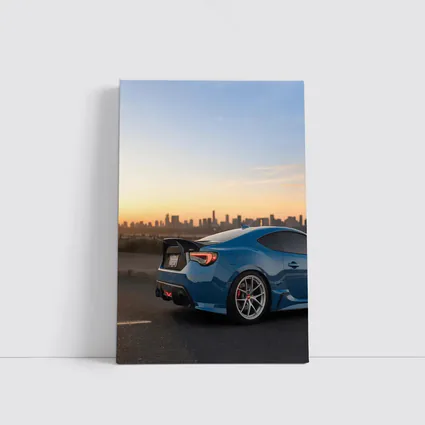 Subaru BRZ Blue Coupe City Sunset