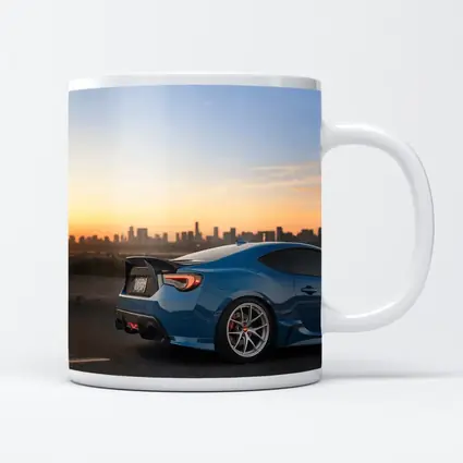 Subaru BRZ Blue Coupe City Sunset