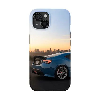 Subaru BRZ Blue Coupe City Sunset