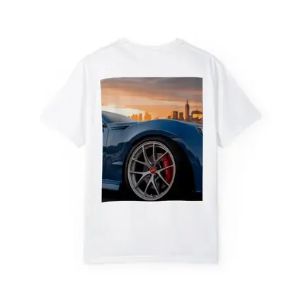 Subaru BRZ Blue City Sunset Skyline