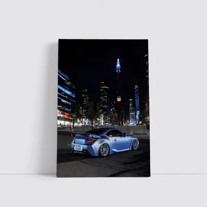 Subaru BRZ Night City Skyline Blue