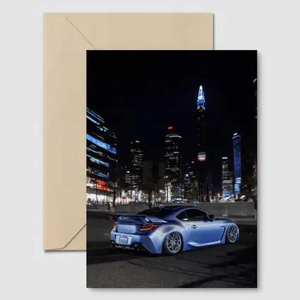 Subaru BRZ Night City Skyline Blue