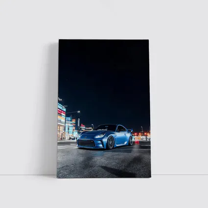 Toyota GT86 Blue Night City Street