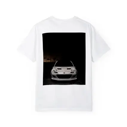 Subaru BRZ White Front Night Palm Trees