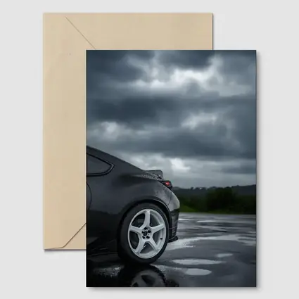 Subaru BRZ Black Wet Rainy Day