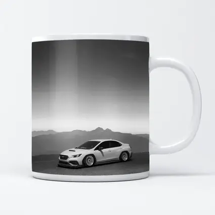 Subaru WRX Black White Mountain Backdrop