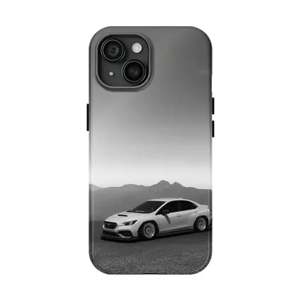 Subaru WRX Black White Mountain Backdrop