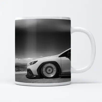 Subaru BRZ Stance Black White Sky
