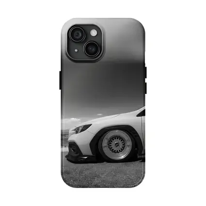 Subaru BRZ Stance Black White Sky