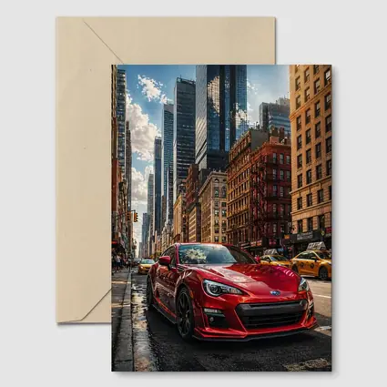 Subaru BRZ Red Sports Car New York City