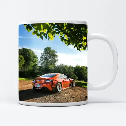 Subaru BRZ Orange Stance Build Dirt Road