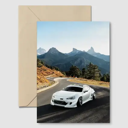 Toyota GT86 White Widebody Mountain Road