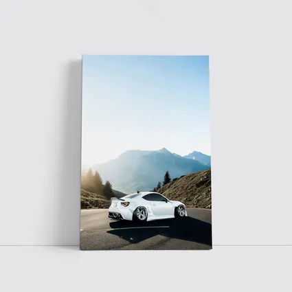 Subaru BRZ White Coupe Mountain Road