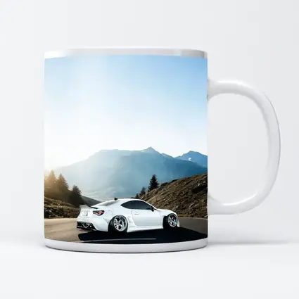 Subaru BRZ White Coupe Mountain Road