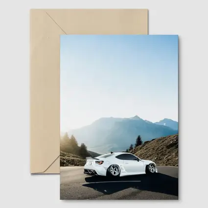 Subaru BRZ White Coupe Mountain Road