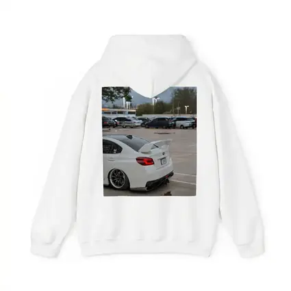 Subaru WRX White Stance Parking Lot Night