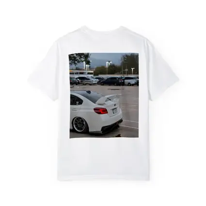 Subaru WRX White Stance Parking Lot Night