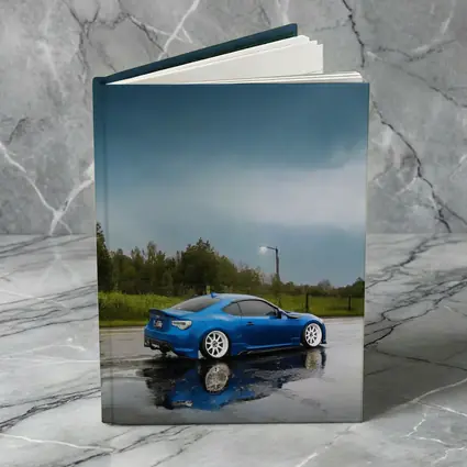 Subaru BRZ Blue Wet Rainy Street