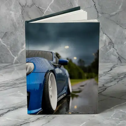 Subaru BRZ Blue Wet Road Stormy Sky