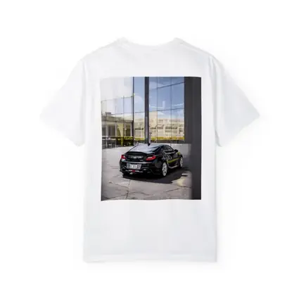 Subaru BRZ Black Coupe Glass Building