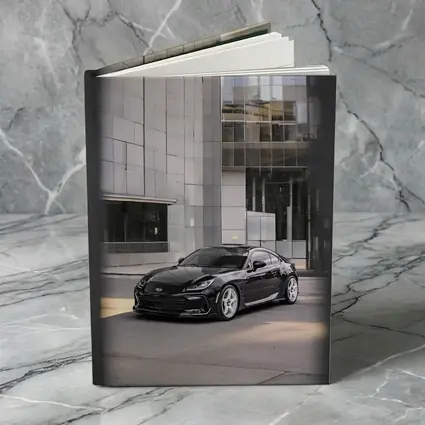 Subaru BRZ Black Coupe Glass Building Street
