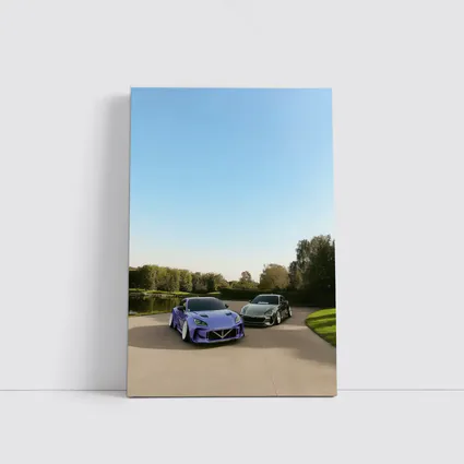 Subaru BRZ Purple Wide Body Stance Outdoors
