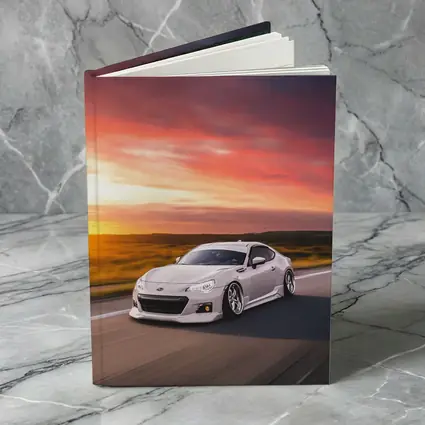 Subaru BRZ White Coupe Sunset Highway Drive